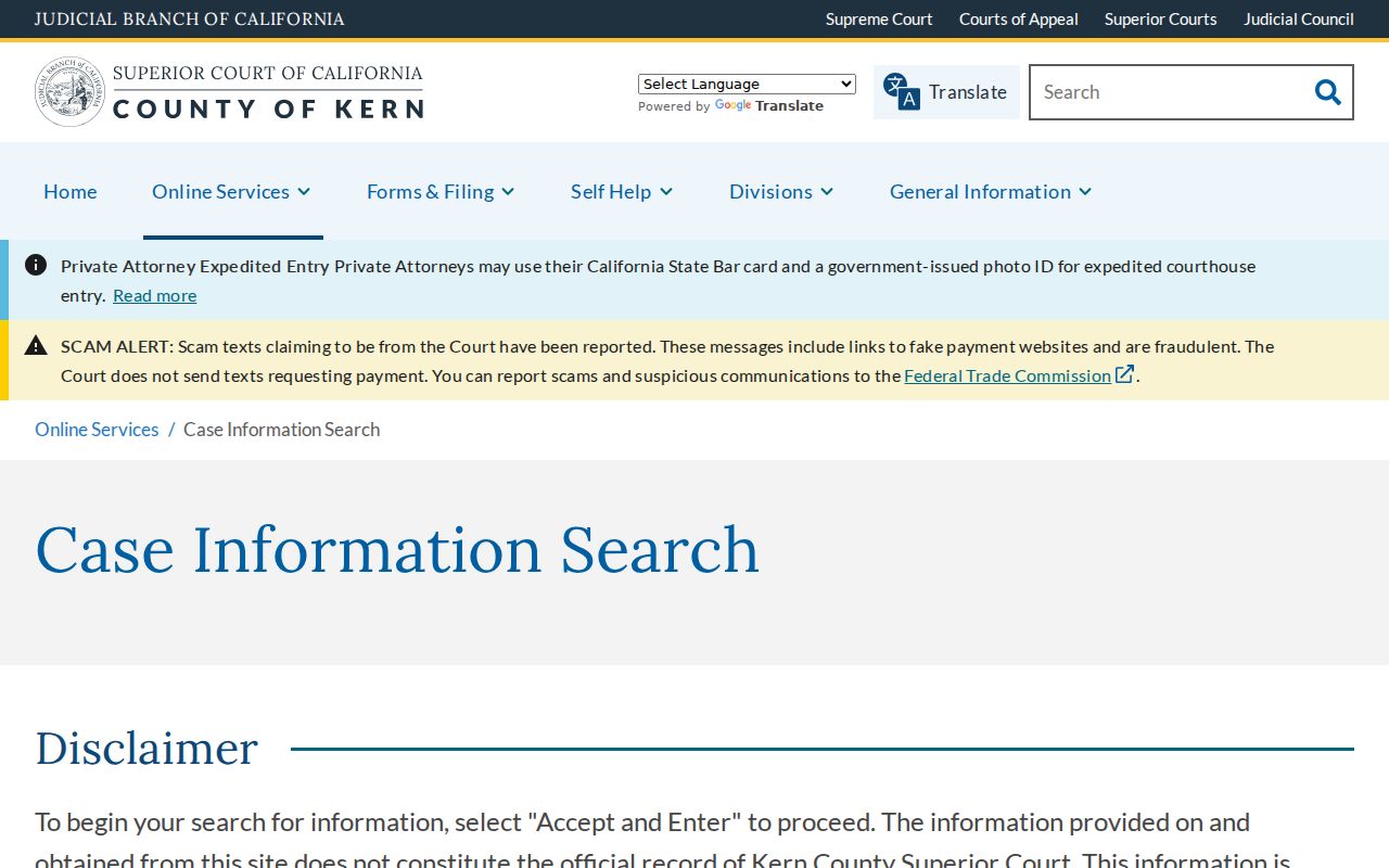 Wasco residents directory Kern Superior Court case search